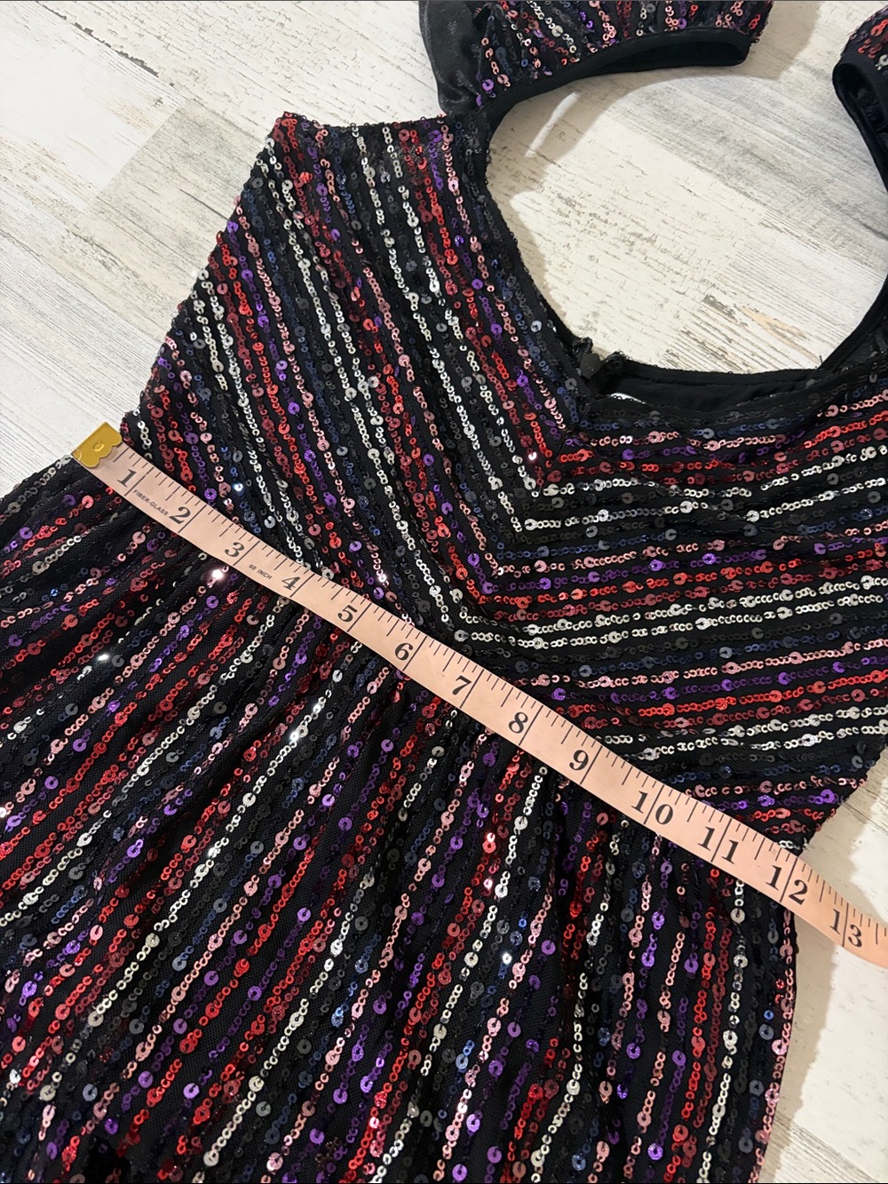 SAYLOR Quintana Ruffle Sequin Tiered Cocktail Dress - Picture 9 of 12
